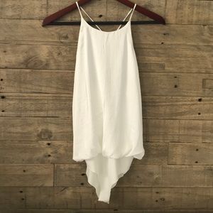 Silky ZARA white bodysuit.